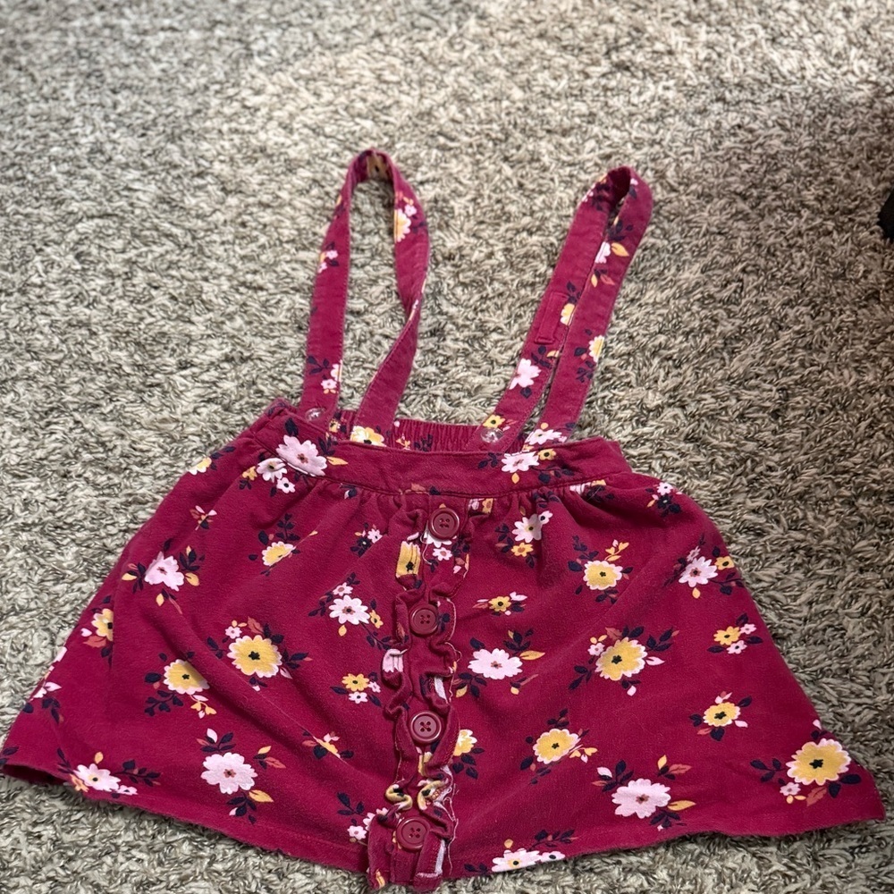 Wonder Nation Pink and Yellow Floral Skirt